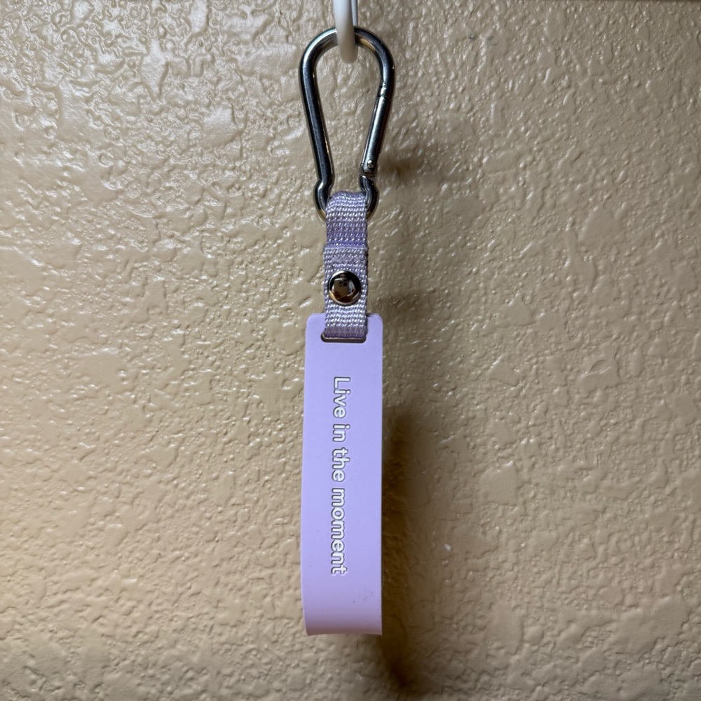 Lululemon Light Purple Keychain with Silver Clip - Picture 2 of 3